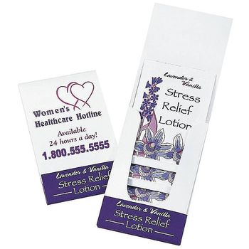 Lavender & Vanilla Stress Relief Lotion Pocket Pack with Full Color Printing