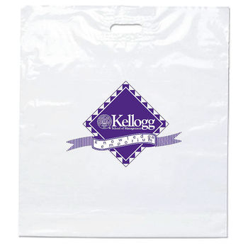 Eco Plastic Bag with Die Cut Handle - 15" x 19" - 40% Recycled Material