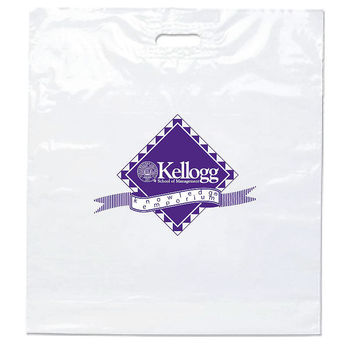 Eco Plastic Bag with Die Cut Handle - 15" x 19" - 40% Recycled Material