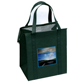 13" x 10" x 15" Insulated Grocery Bag - Non-Woven with Full Color Printing