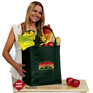 13" x 10" Big Grocery Tote, 20" Handles - Full Color Printing