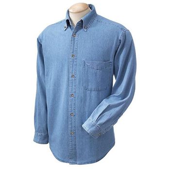 Men's Long-Sleeve Denim Shirt