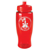 27 oz. Transparent BPA-Free Sports Bottle with Push-Pull Lid Made from Food-Safe 100% Post-Consumer Recycled PETE
