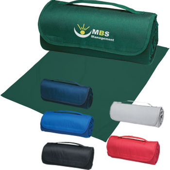 48" x 53" SWEATSHIRT Material Roll-Up Blanket with Handle