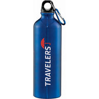 26 oz. BPA Free Aluminum Water Bottle Includes Matching Carabiner (Basic Colors)