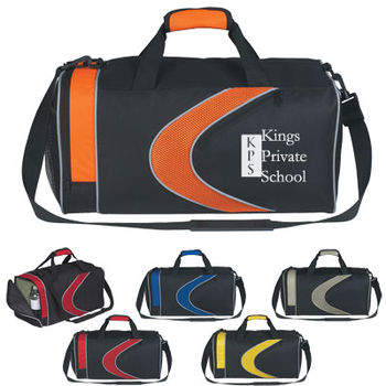19" Polyester Two-Tone Sports Duffel Bag