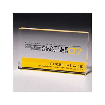 3" x 5" Rectangular Acrylic Paperweight / Award