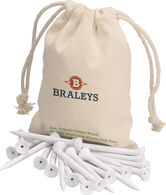 Eco-Friendly Golf Tees in Organic Cotton Pouch