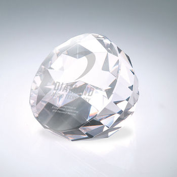 "Flat-Cut Diamond" Crystal Award