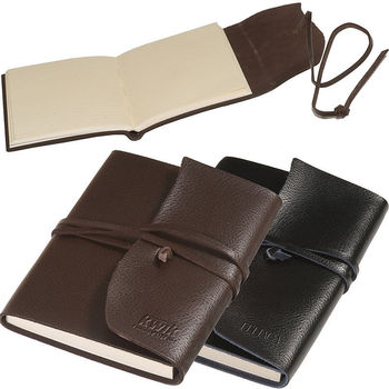 5.25" x  6.75" Leather-Wrapped Soft Cover Journal