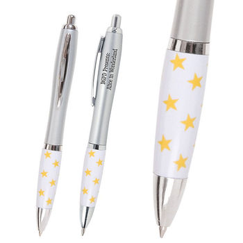 Click Pen with Star Pattern on Grip