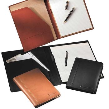 5" x 8" Junior-Size Calfskin Full-Grain Leather Padfolio