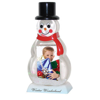 Snowman 'Insert Your Own Photo or Message'  Snow Globe