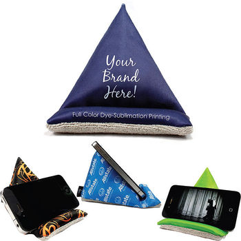 Executive Deluxe Microfiber Wedge with Full Color Printing - Holds Mobile Devices and Cleans Screens - BEST