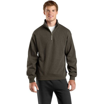 Men's Pullover Sweatshirt with Quarter-Zip