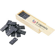 Domino Set in a Sliding Cover Wooden Box