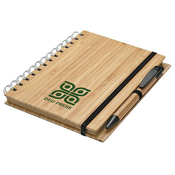 4.75" x 6.75" Bamboo Notebook & Pen