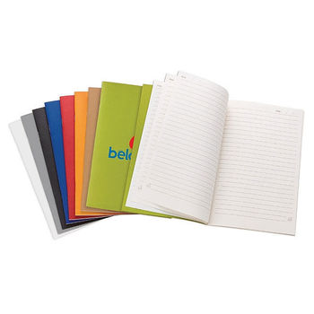 6" x 9" Eco Colorful Saddle-Stitched Single Meeting Notebook with Soft Cover and 48 Lined Sheets of RECYCLED Paper   
