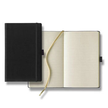 5" x 8" Bound Journal with "Often Mistaken for Leather" Hard Cover, Pen Loop, Elastic Band and Ribbon Bookmark 