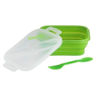 Mini Collapsible Silicone Lunch Box with Snap-On Lid