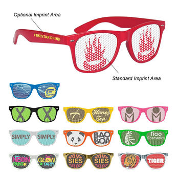 Retro Sunglasses with Full-Color Pinhole Lens Printing