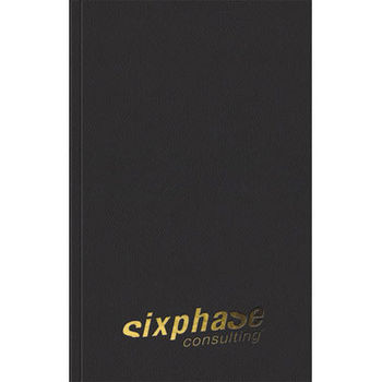 5.5" x 8.5" Perfect Bound Notebook with Textured Paper Cover and 25 Sheets of Lined Recycled Paper