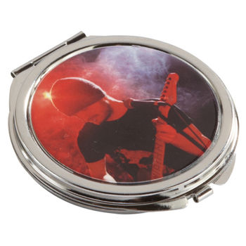 Round Metal Compact Mirror with Full Color Printing
