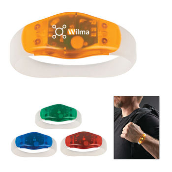 Safety Light WRIST Band Lights-Up and Flashes to Keep Low-Light Runners and Walkers Safe 