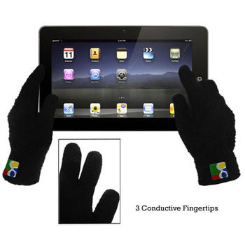 Touchscreen Texting Gloves  - Fuzzy (Stylus Pads on 3 Fingers)