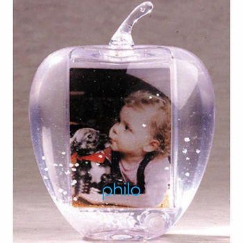 Apple Shaped 'Insert Your Own Photo or Message' Snow Globe