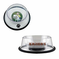 Small Pet Bowl with Peek-Through Photo Holder (Pet Owner Pic?  Companion?)