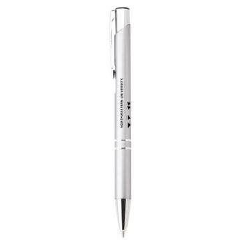 Matte Metallic Aluminum Pen with Chrome Trim (Full Wrap Laser Engraving)