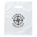 Frosted Color Plastic Bag with Die Cut Handle - 12" x 15"