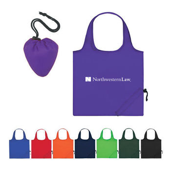 14.5" x 16" Polyester Folding Tote w/Cinch Closure 