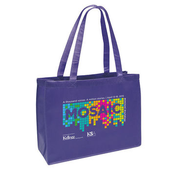 16" x 20" Ginormous Non-Woven Shoulder Tote with 28" Handles - Full Color Printing
