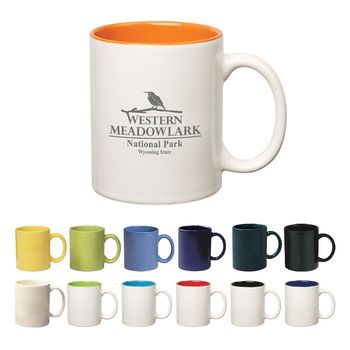 11 oz C-Handle Coffee Mug with Color Interior - GOOD