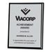 8" x 10" Black Piano-Finish Plaque with Aluminum Plate