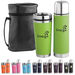 Leatherette Tumbler with Vacuum Bottle Set