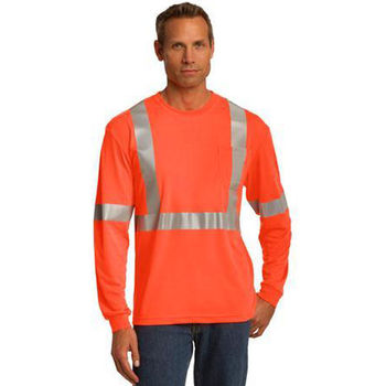 CornerStone &reg; - ANSI 107 Class 2 Long Sleeve Safety T-Shirt
