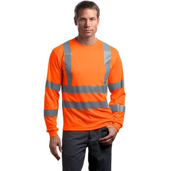 CornerStone &reg; - ANSI 107 Class 3 Long Sleeve Snag-Resistant Reflective T-Shirt
