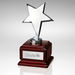 Silver Star Award on Square Mahogany Base