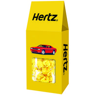 2.5 oz Window Box Filled with Popcorn in Your Corporate Colors 