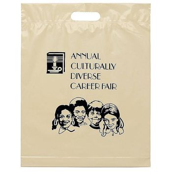 Plastic Bag with Die Cut Handle - 15" x 19"