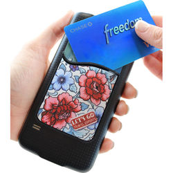 Silicone Phone Wallet with Microfiber Screen Cleaner Pad and Full Color Printing