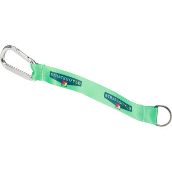 3/4" Heavyweight Satin Strap Keychain with Carabiner and Full-Color Printing