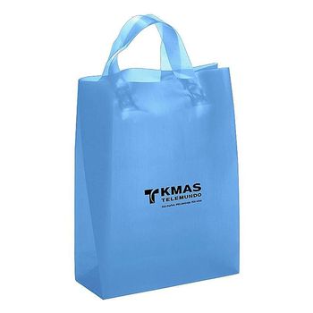 Frosted Colors Plastic Shopping Bag - 8" x 10"