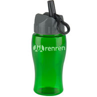 18 oz. Transparent Bottle with Flip Straw Lid (BPA-Free)