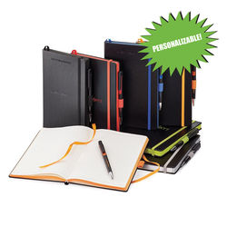 5.5" x 8.25" Hard Cover Journal with Imprinted Ballpoint Pen (NFC Capable)
