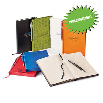 5.75" x 8.25" SOFT Cover Journal with a FULL-COVER DEBOSS and Imprinted Pen (NFC Capable)