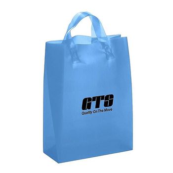 Frosted Colors Plastic Shopping Bag - 10" x 13"
